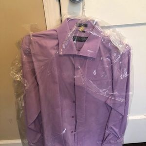 Stacy Adams Purple Collar Shirt